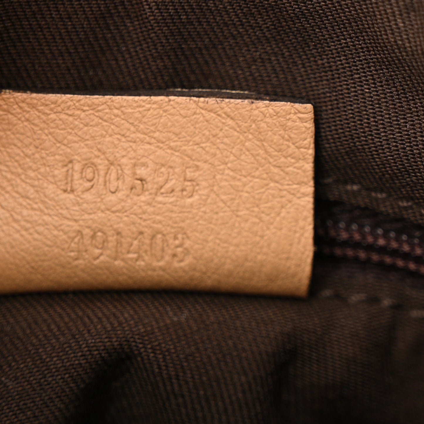 Monogram Medium D Gold Ring Hobo Beige