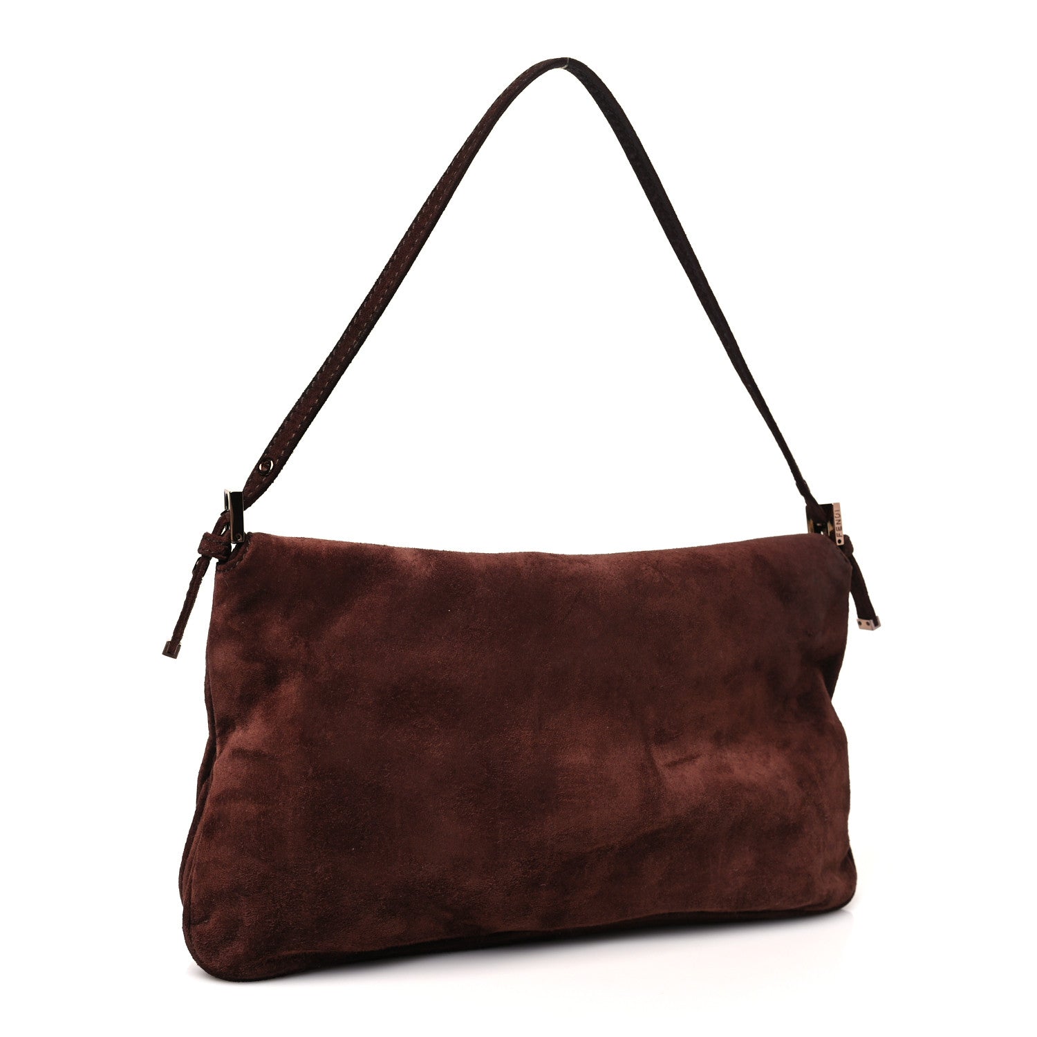 Fendi Suede Baguette Shoulder Bag Brown 3 of 10