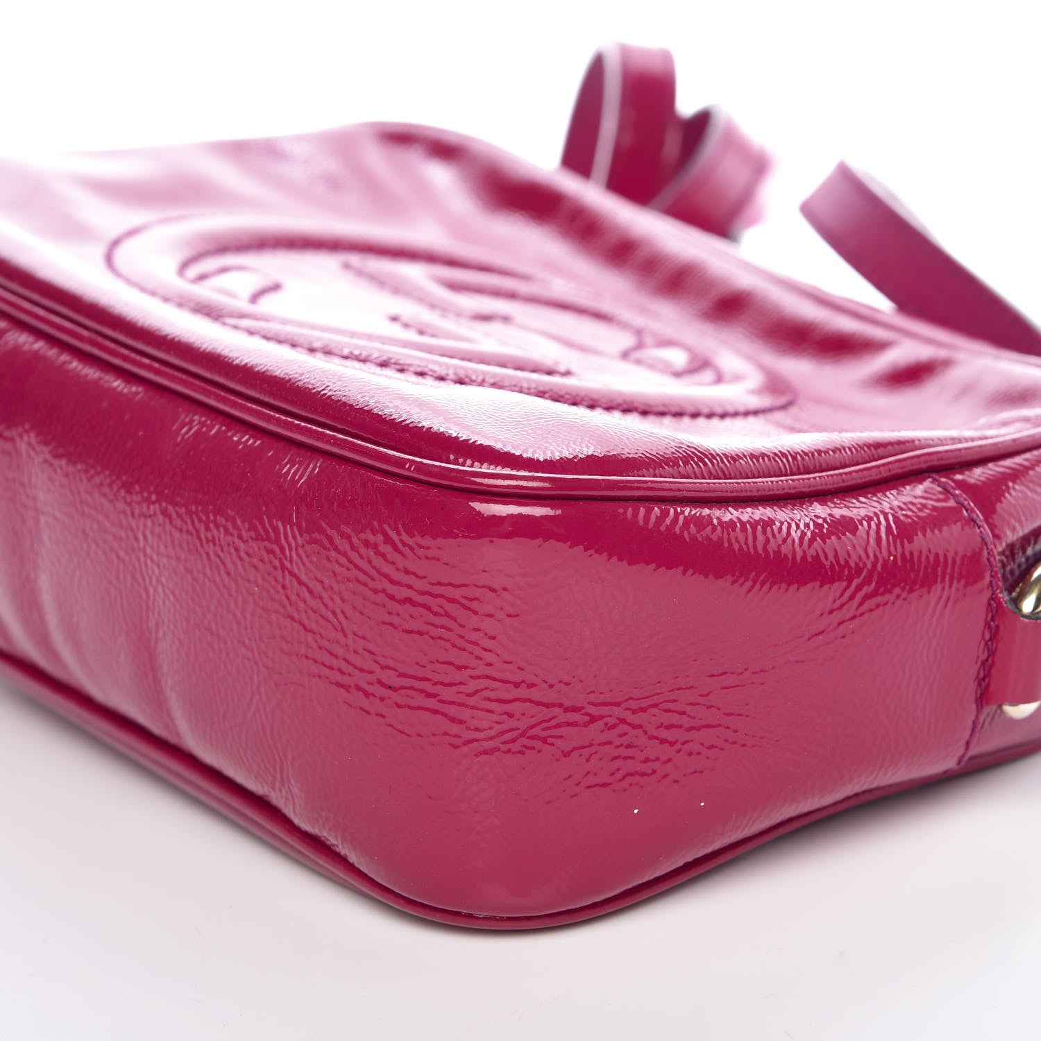 Gucci Soft Patent Small Soho Disco Bag Bright Bougainvillea 17 of 17