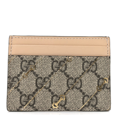 Gucci GG Supreme Monogram Horsebit Card Holder Beige 1 of 6