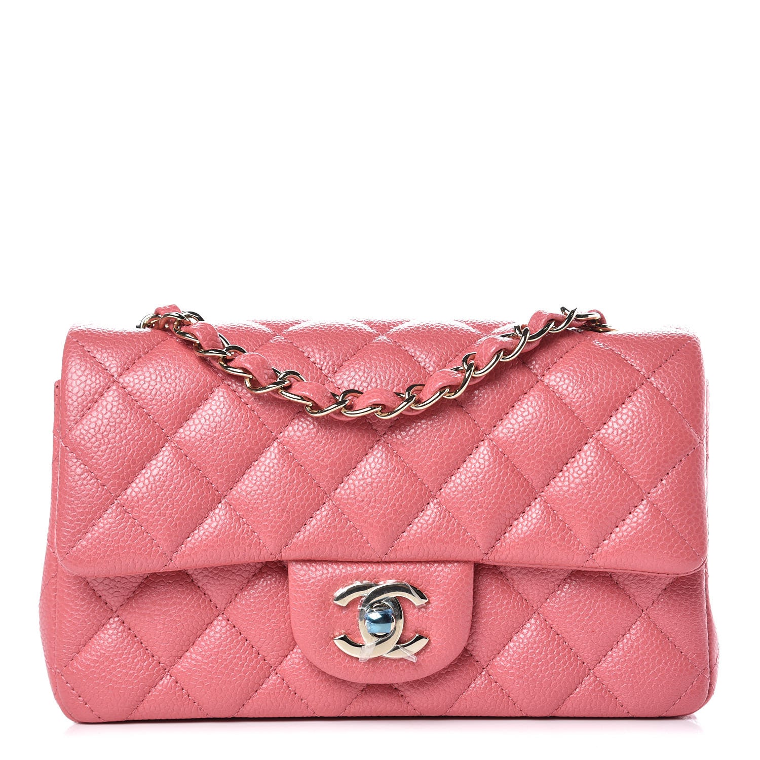 Chanel Iridescent Caviar Quilted Mini Rectangular Flap Pink 1 of 9