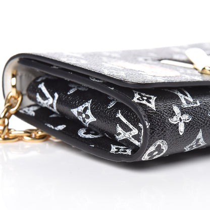 Louis Vuitton Catogram Twist Chain Wallet Black 10 of 11