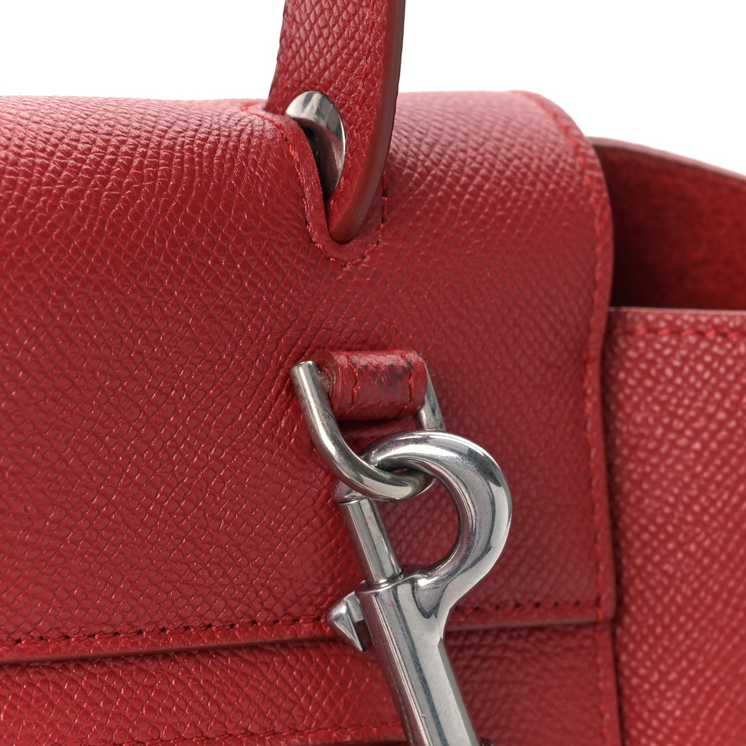 Celine Baby Grained Calfskin Micro Belt Bag Coquelicot 10 of 10