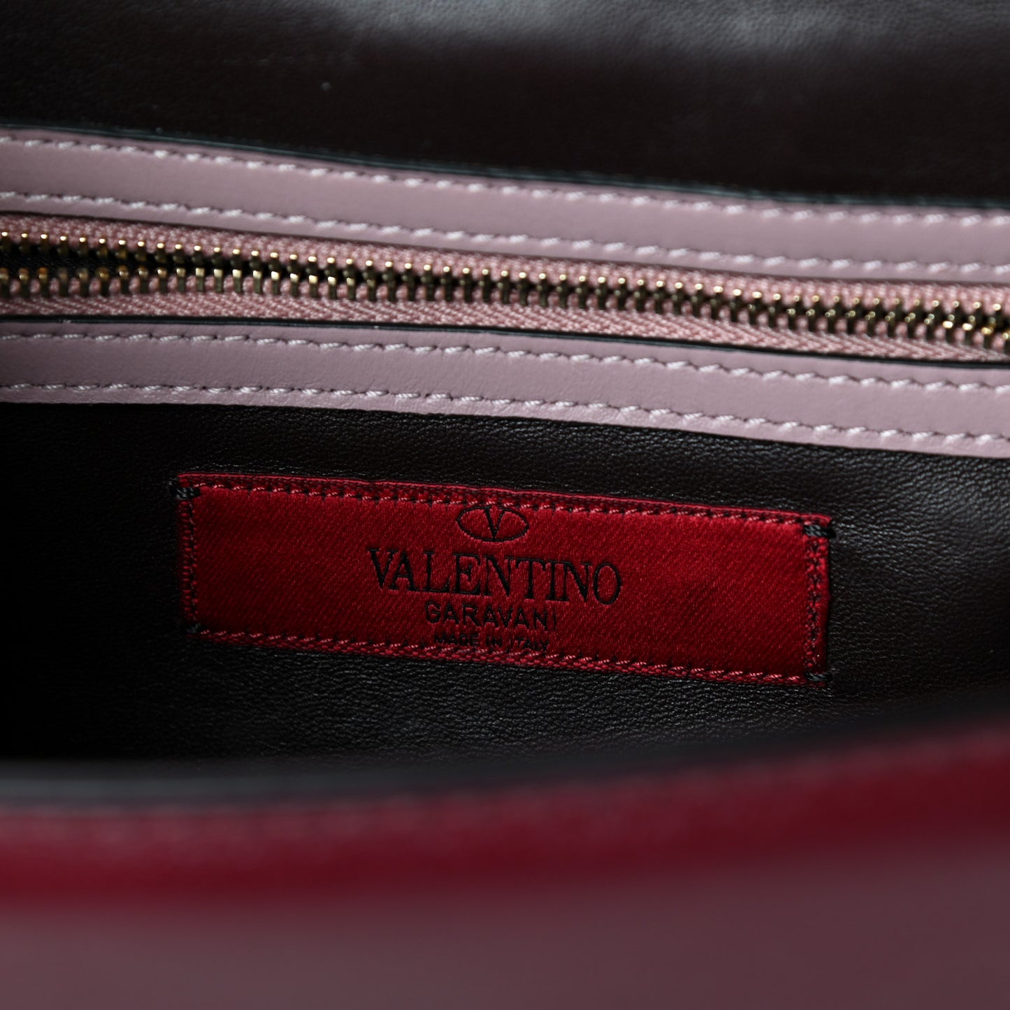 Vitello Small Glam Lock Rockstud Flap Rubin Water Rose Marine