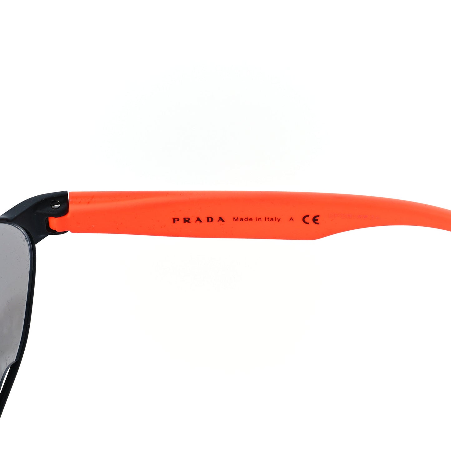 Metal Sport Aviator Sunglasses SPS 56U Black Orange