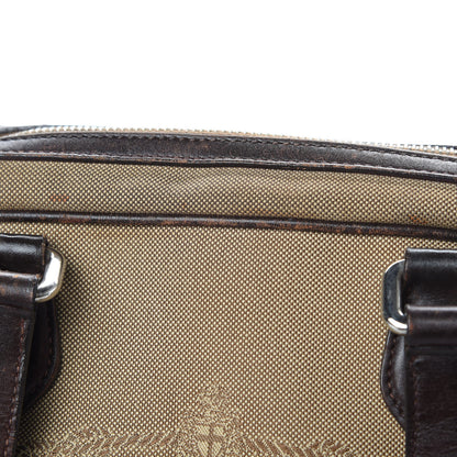 Prada Jacquard Logo Bauletto Corda Bruciato 16 of 18