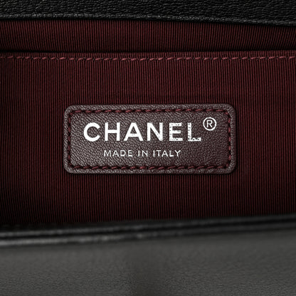 Chanel Goatskin Quilted Patent Medium Duo Boy Flap Black 6 of 12