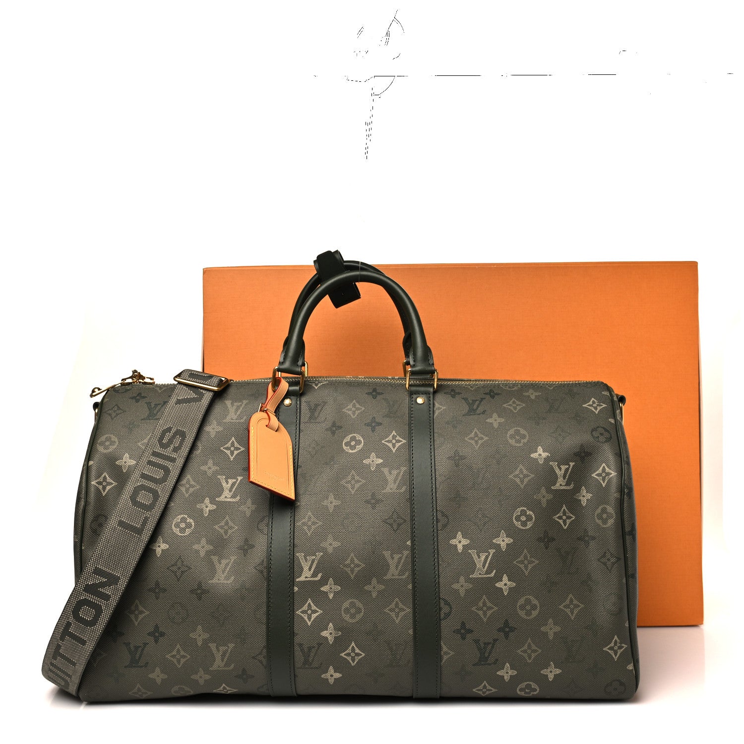 Louis Vuitton Monogram Surplus Keepall Bandouliere 50 Khaki Green 9 of 9