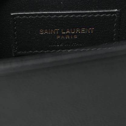 Saint Laurent Grain De Poudre Small Monogram Kate Satchel Black 7 of 9