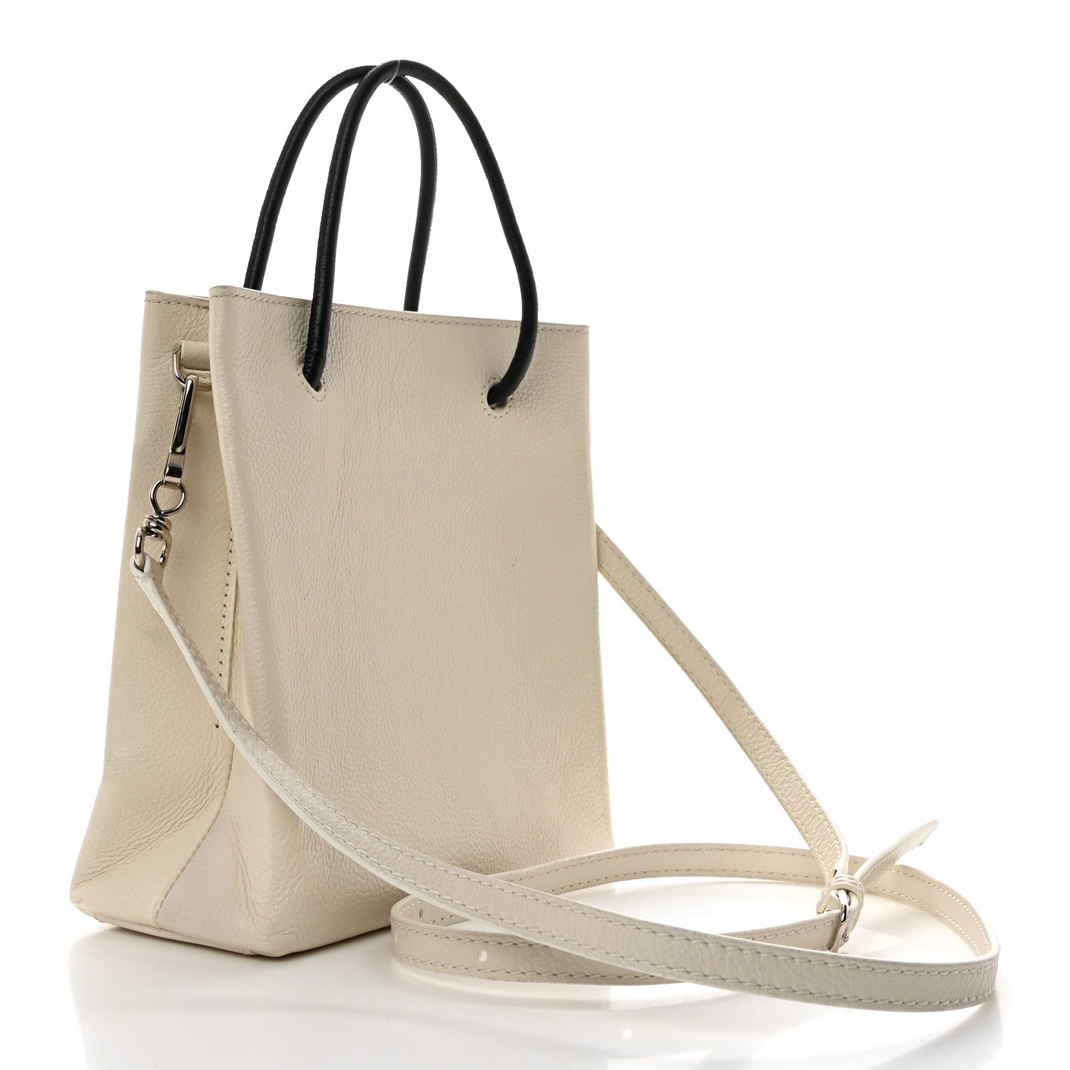Balenciaga Calfskin Logo XXS Shopping Tote White 2 of 11