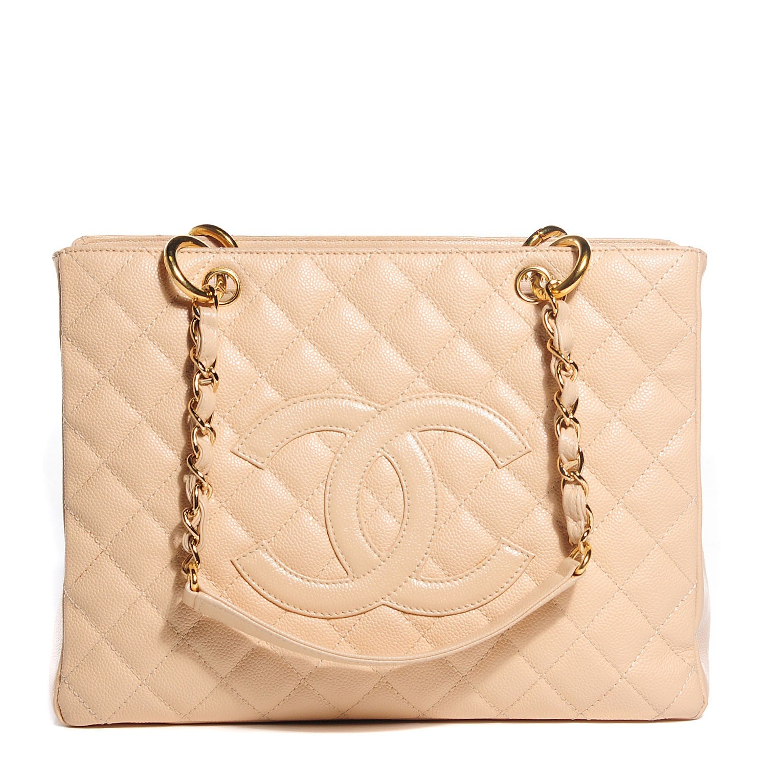 Chanel Caviar Quilted Grand Shopping Tote GST Beige Clair 1 of 7