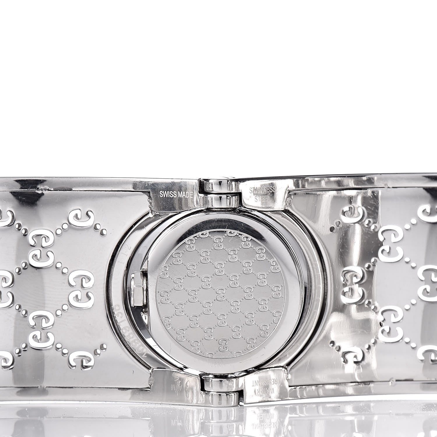 Gucci Stainless Steel Diamond Pave Bezel 23mm Twirl Quartz Watch Brown 5 of 7
