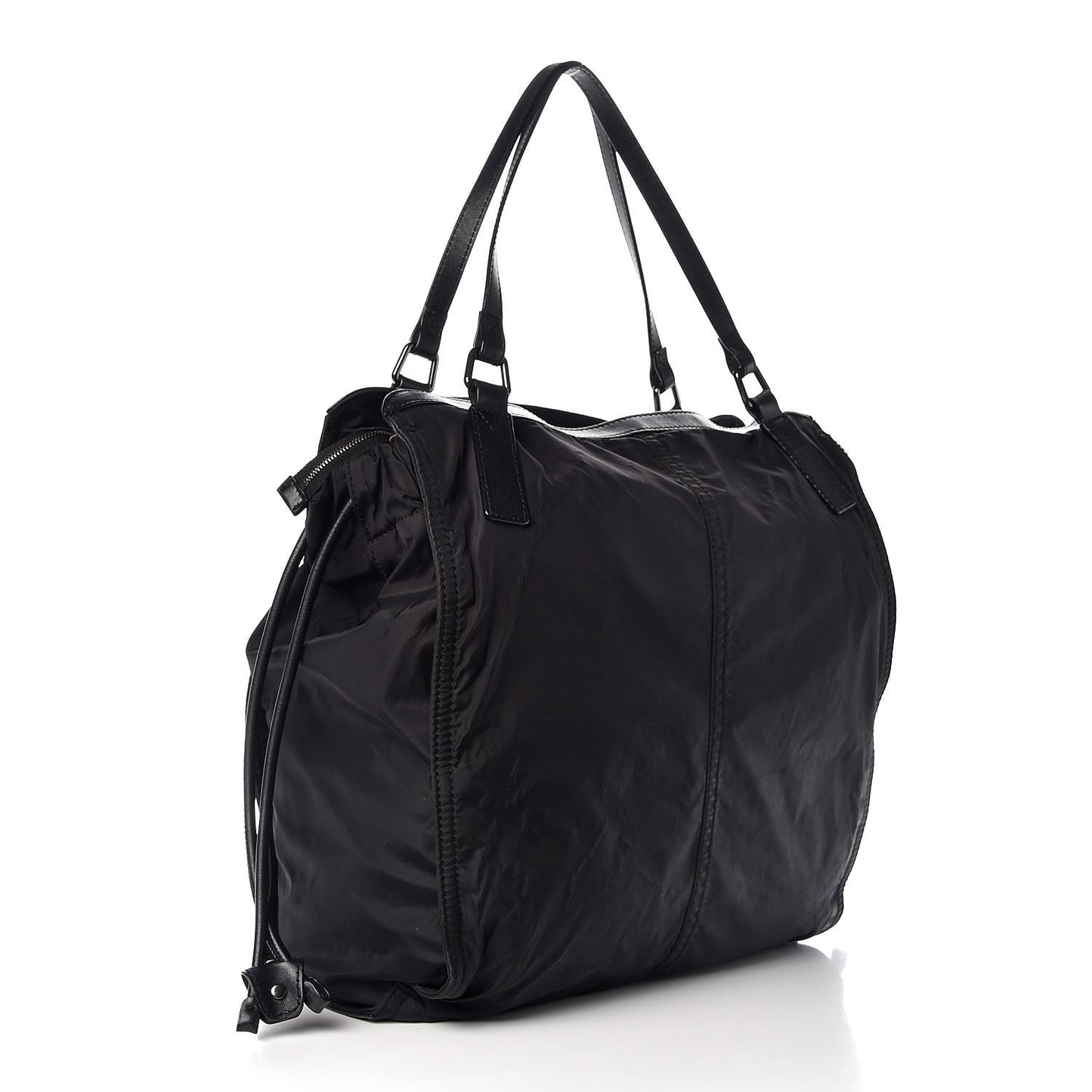 Nylon Check Buckleigh Packable Tote Black