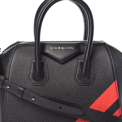 Givenchy Sugar Goatskin Striped Mini Antigona Black 8 of 10
