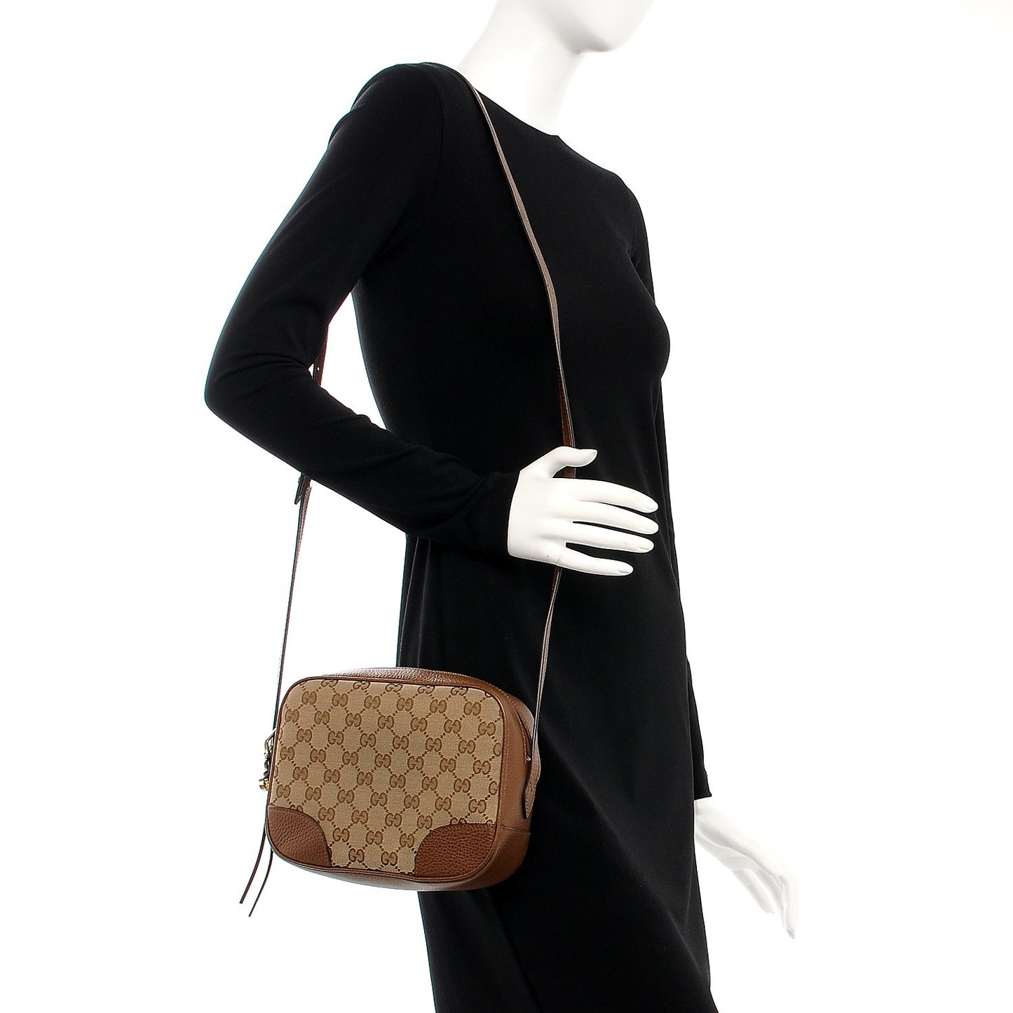 Monogram Mini Bree Messenger Bag Beige Tabacco