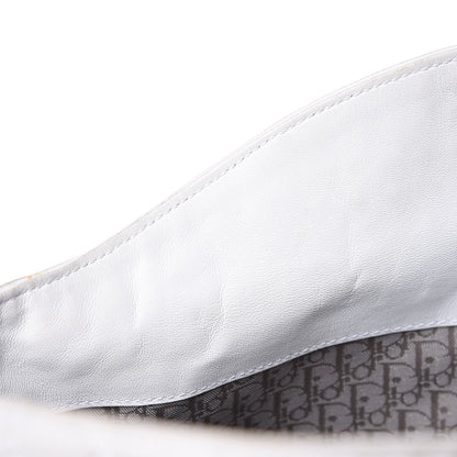 Christian Dior Lambskin Stitched Cannage Hobo White 10 of 19