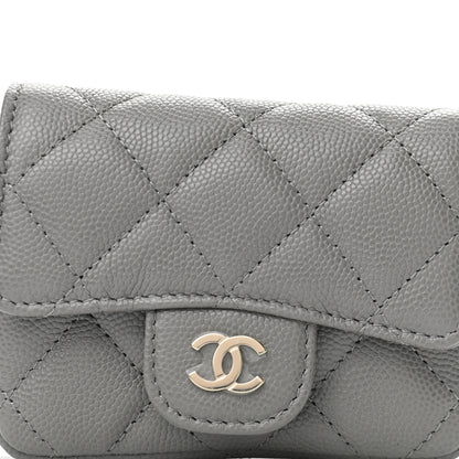 Chanel Caviar Quilted Mini Chain Belt Bag Grey 9 of 12