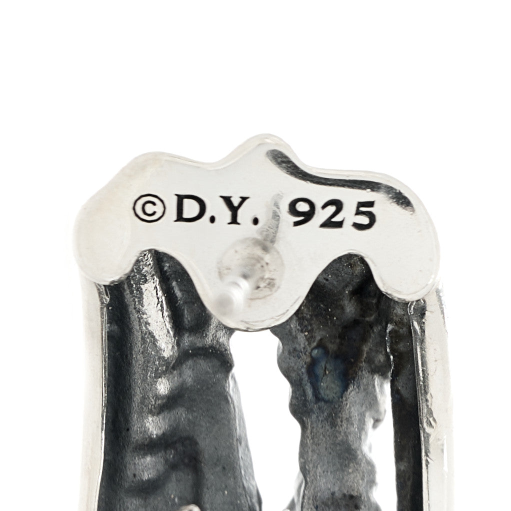 Sterling Silver Crossover Shrimp Earrings