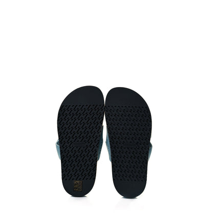Hermes Suede Goatskin Womens Chypre Sandals 37 Vert d'eau 5 of 8