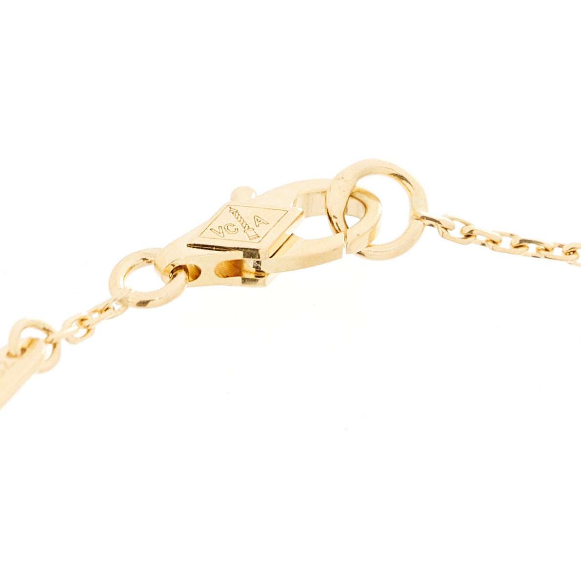 Van Cleef & Arpels 18K Yellow Gold Mother of Pearl Sweet Alhambra Bracelet 2 of 6