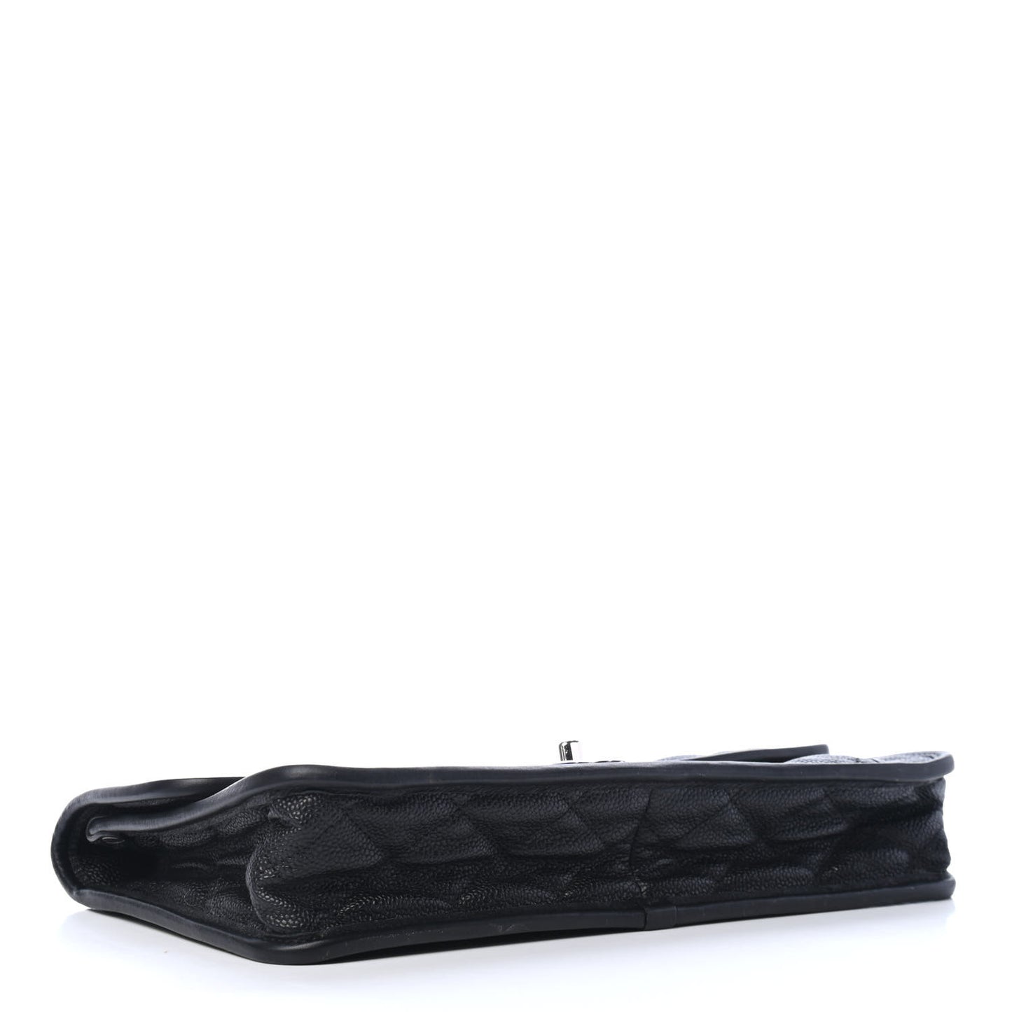 Caviar Quilted Medium French Riviera Flap Black