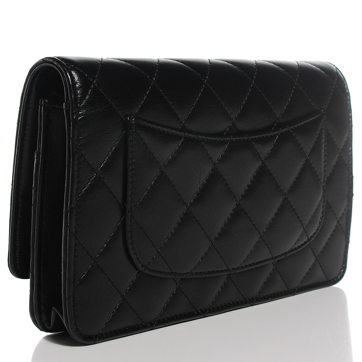 Chanel Lambskin Quilted Wallet on Chain WOC Black 3 of 8