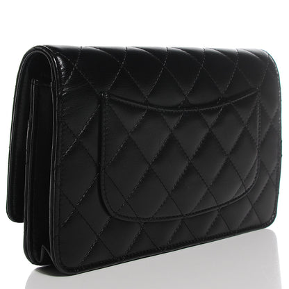 Chanel Lambskin Quilted Wallet on Chain WOC Black 3 of 8