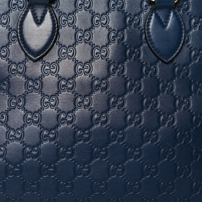 Gucci Soft Guccissima Signature Top Handle Tote Bag Blue Agata 8 of 12