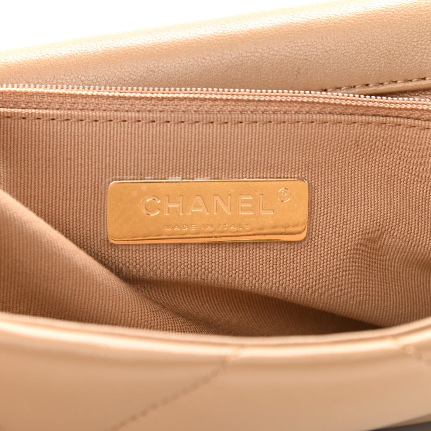 Chanel Lambskin Quilted Medium Chanel 19 Flap Dark Beige 6 of 11