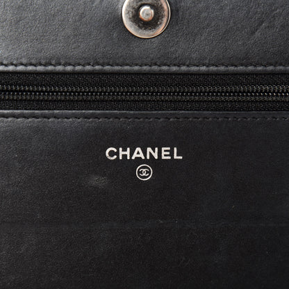 Chanel Caviar Quilted Boy Wallet On Chain WOC Black 8 of 14