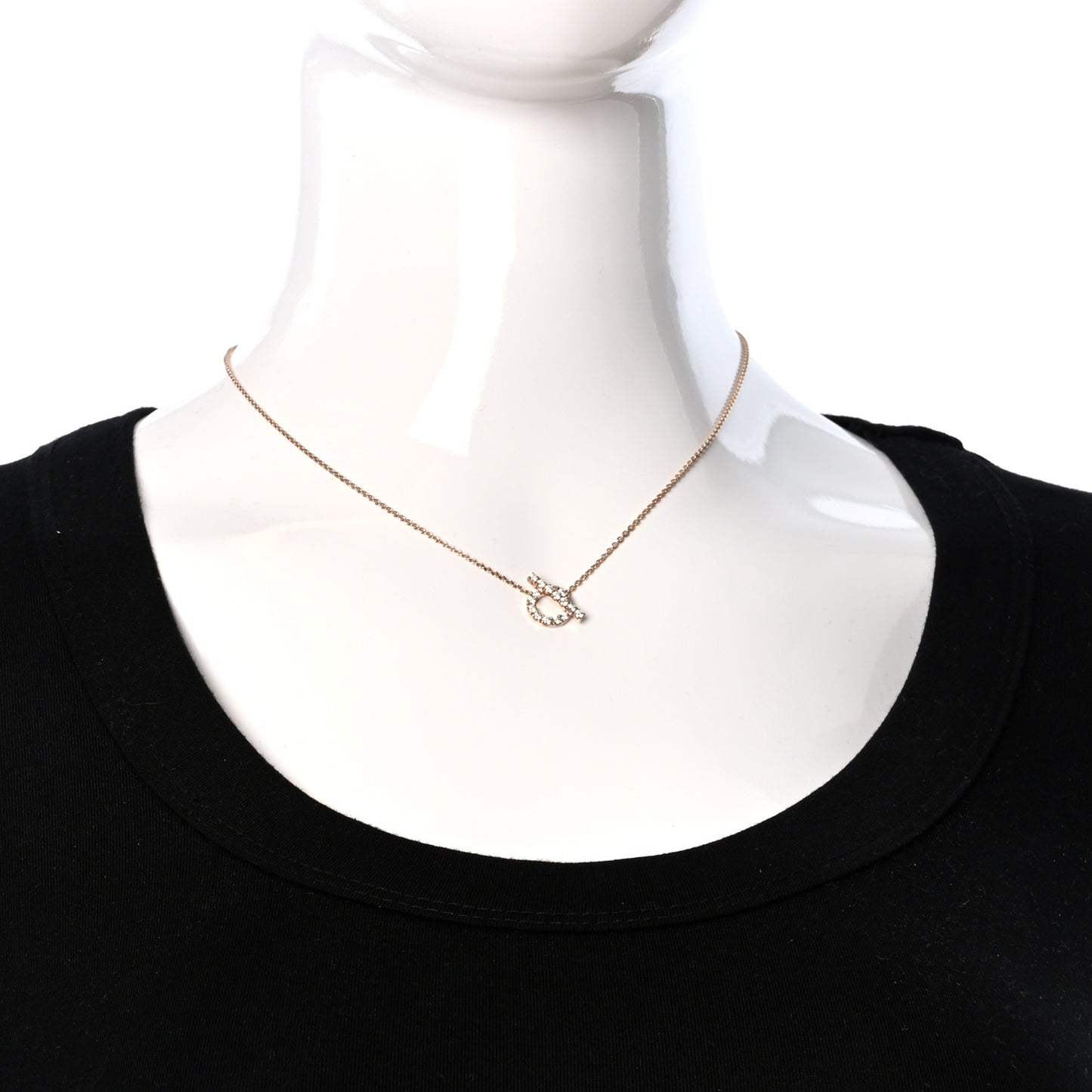 18K Rose Gold Diamond Finesse Pendant Necklace