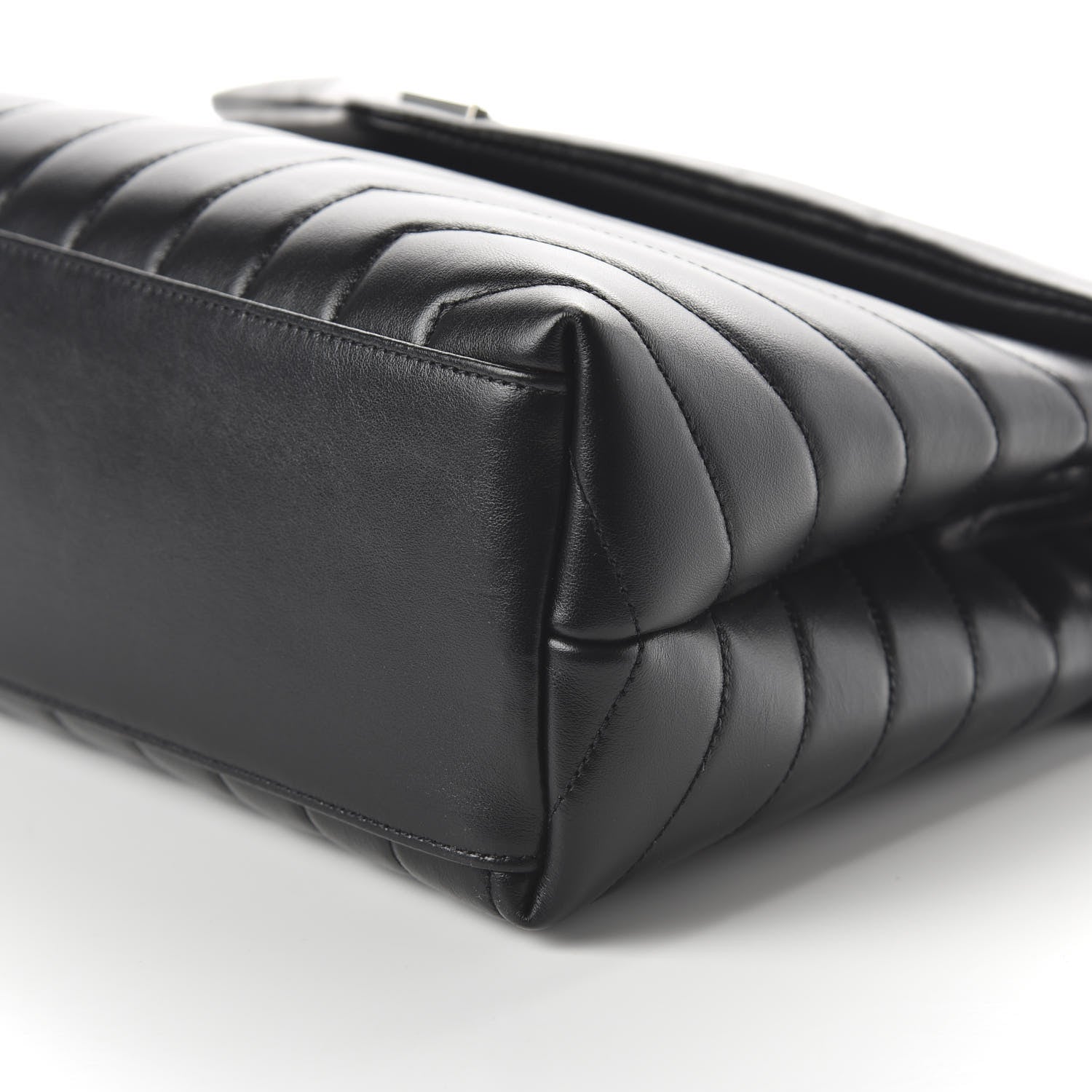 Saint Laurent Calfskin Y Quilted Monogram Medium Loulou Chain Satchel Black 7 of 10