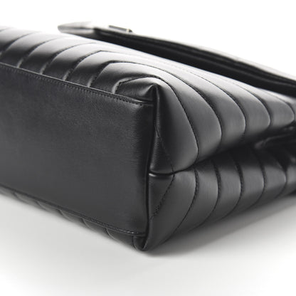 Saint Laurent Calfskin Y Quilted Monogram Medium Loulou Chain Satchel Black 7 of 10
