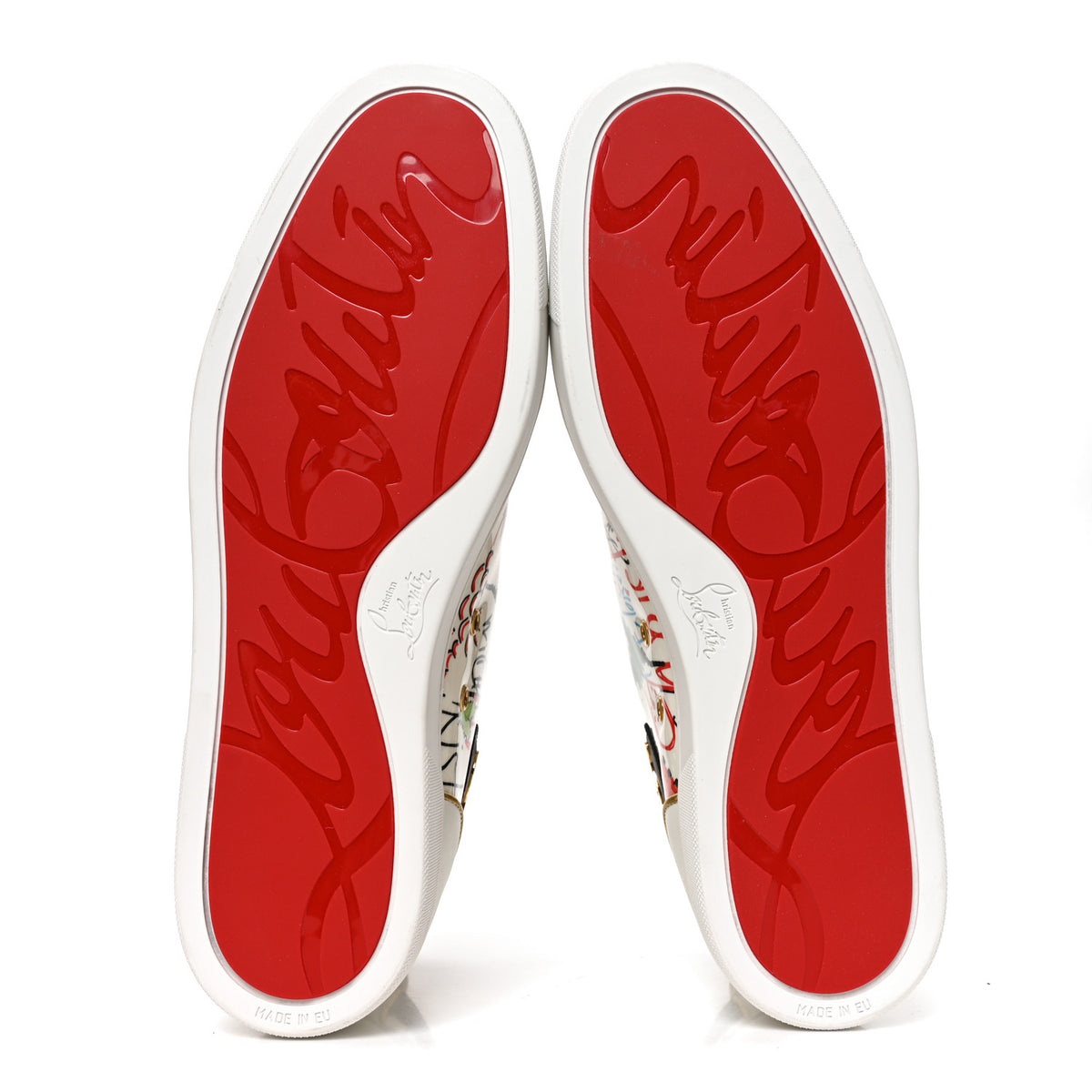 Christian Louboutin Patent Flash Paillettes Mens Rantus Orlato Sneakers 45.5 Version White 6 of 9