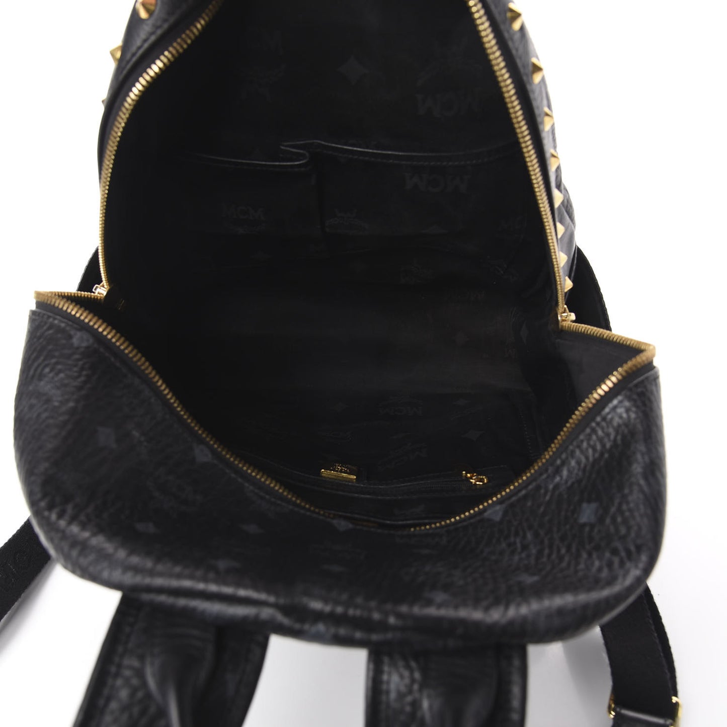 Visetos Studded Medium Stark M Logo Collection Backpack Black