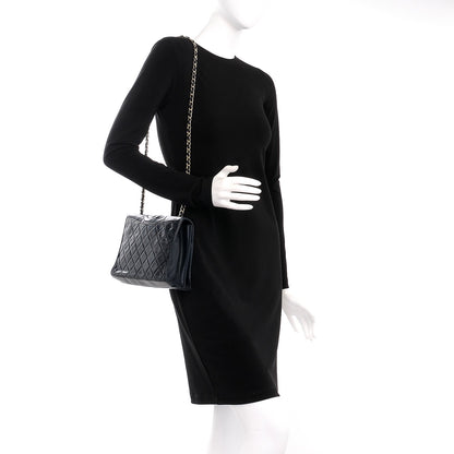 Chanel Lambskin Quilted CC Small Single Flap Navy 2 of 9