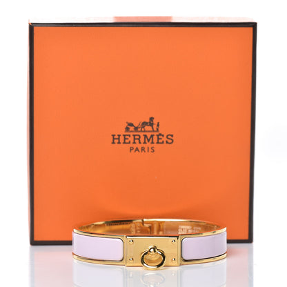 Hermes Enamel Clic Anneau Bracelet PM Rose Dragee 6 of 6