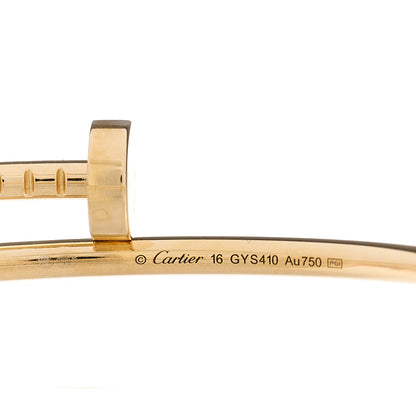 Cartier 18K Yellow Gold Small Juste Un Clou Bracelet 16 3 of 4