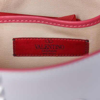 Valentino Garavani Vitello Colorblock Medium Free Rockstud Flip Lock Crossbody Bag Shadow Pink Optic White 6 of 9