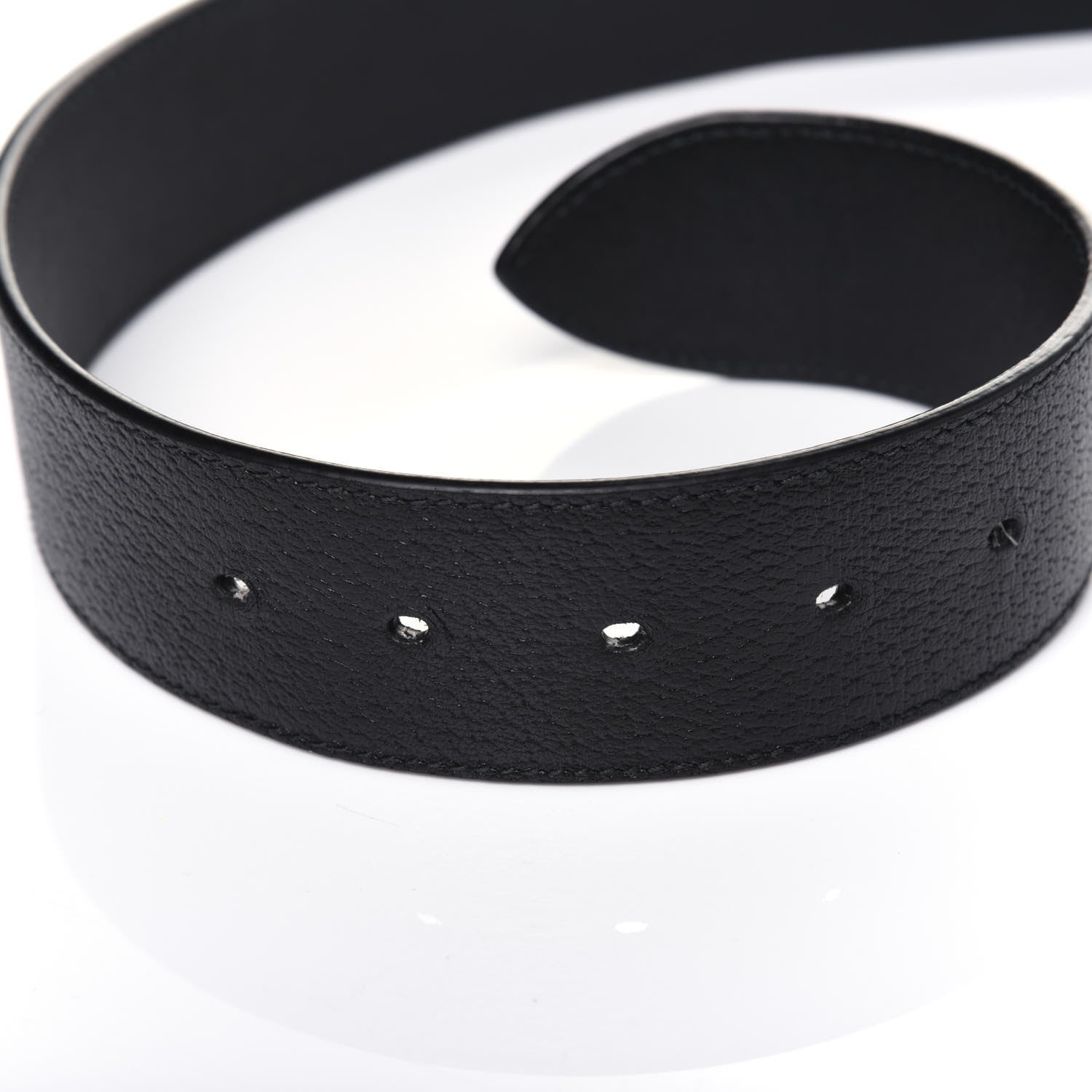 Gucci Textured Calfskin Double G 40mm Belt 105 42 Black 7 of 8