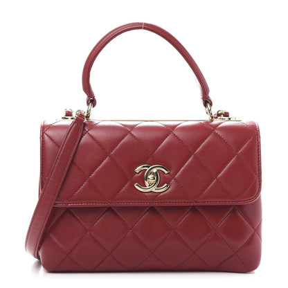 Chanel Lambskin Quilted Small Trendy CC Flap Dual Handle Bag Red 1 of 14