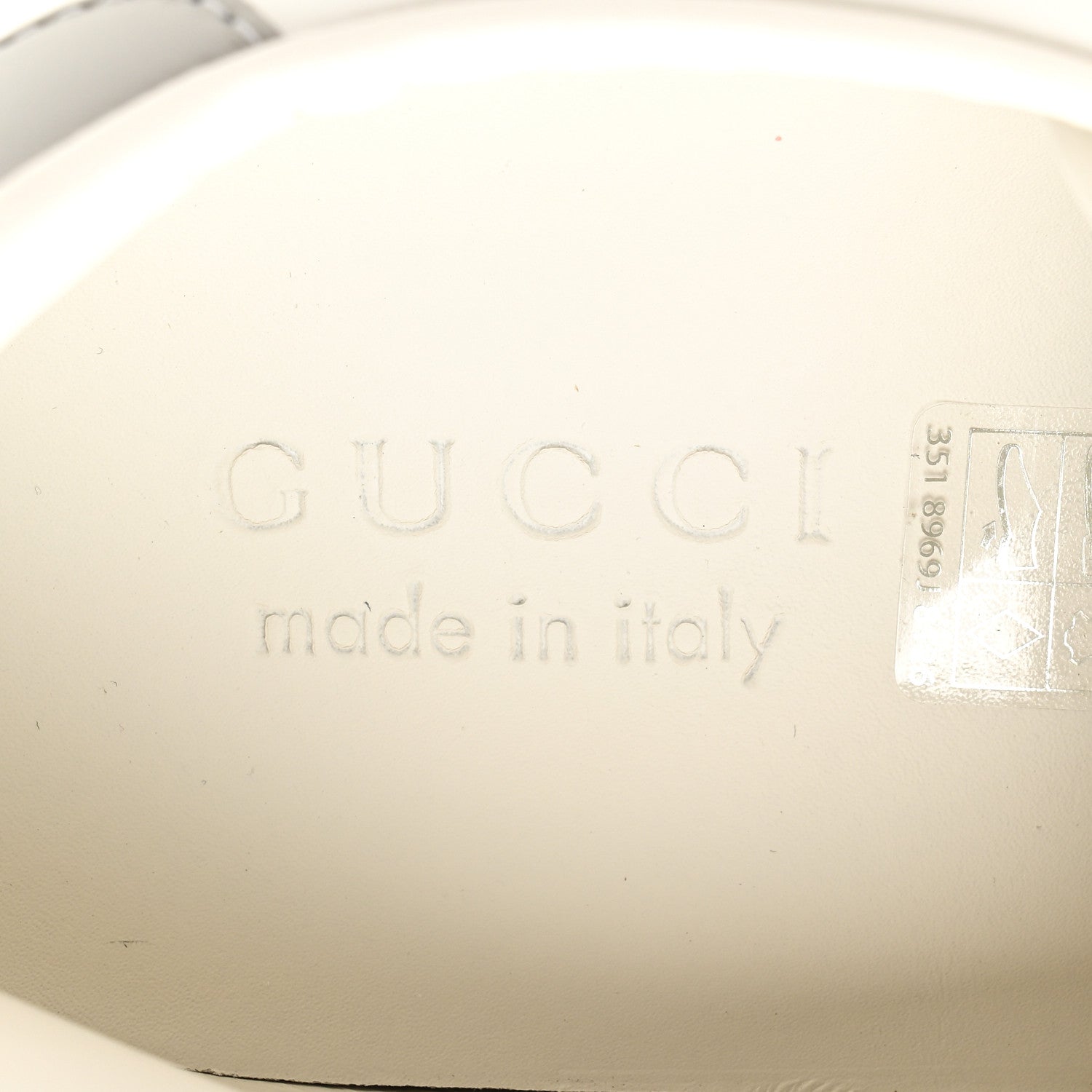 Gucci Calfskin Interlocking G Perforated Mens Ace Sneakers 8 White Grey Sky 8 of 11