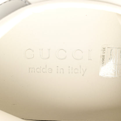 Gucci Calfskin Interlocking G Perforated Mens Ace Sneakers 8 White Grey Sky 8 of 11