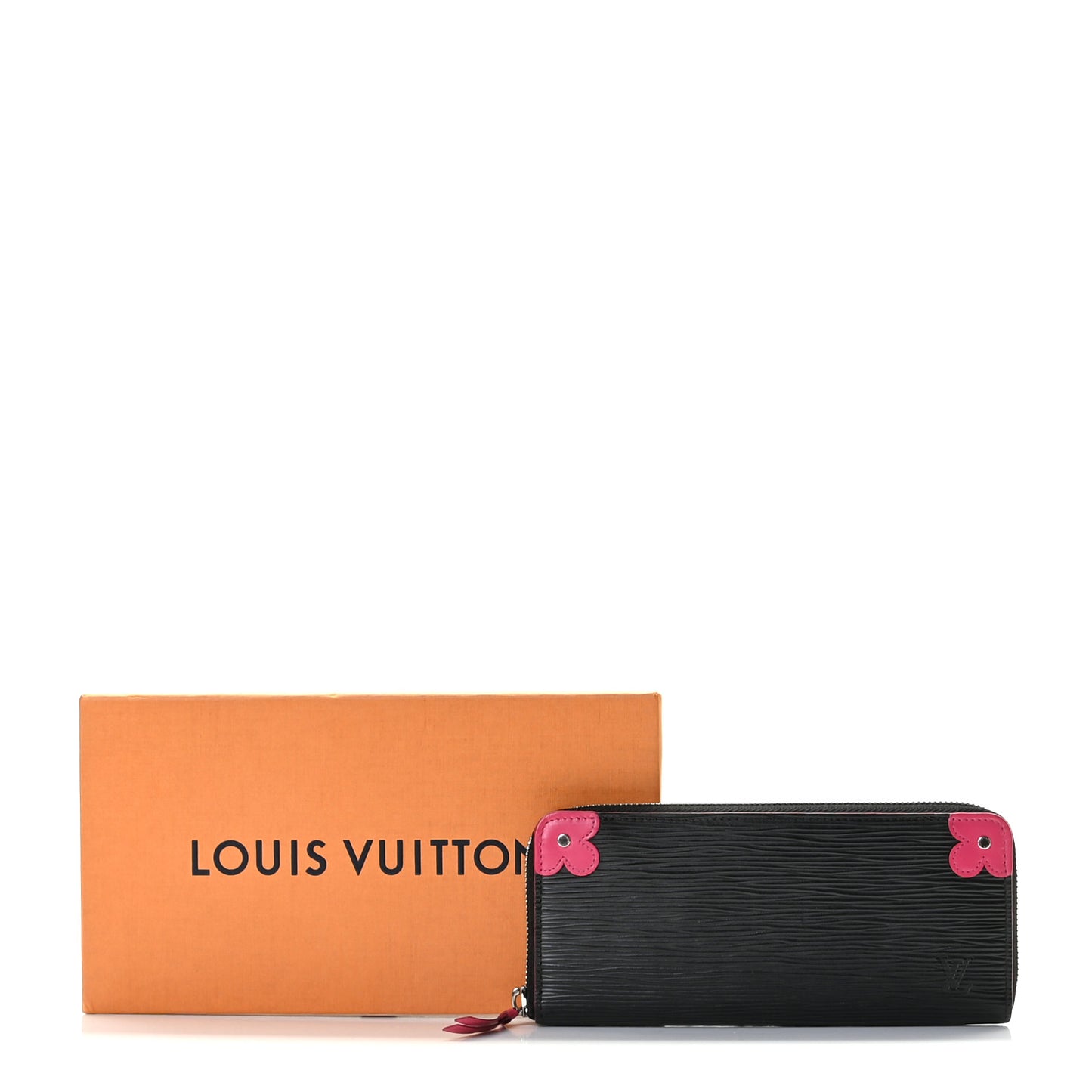 Epi Blooming Corners Clemence Wallet Black