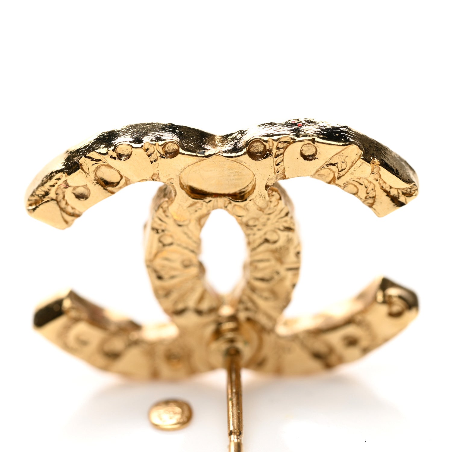 Chanel Metal CC Earrings Gold 5 of 5