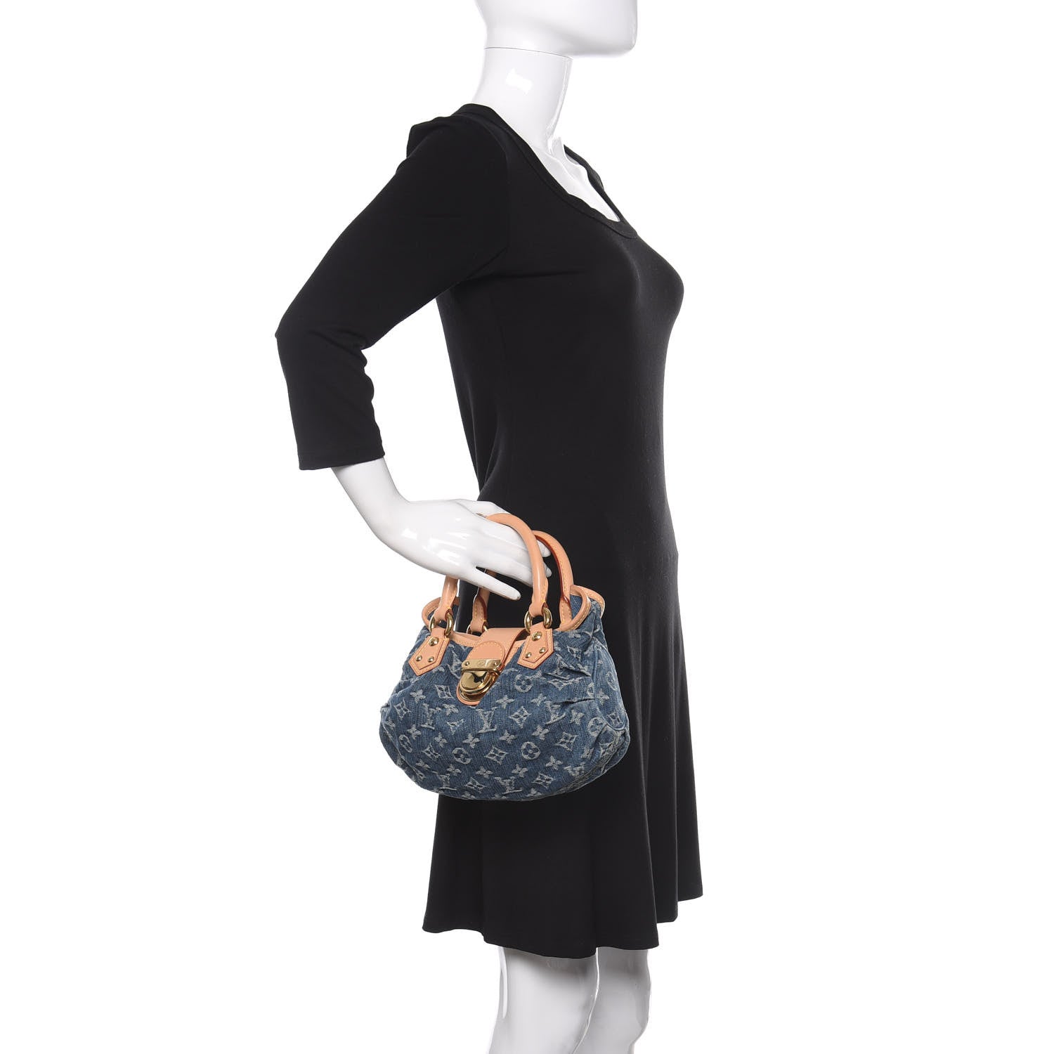 Louis Vuitton Monogram Denim Pleaty Blue 2 of 11