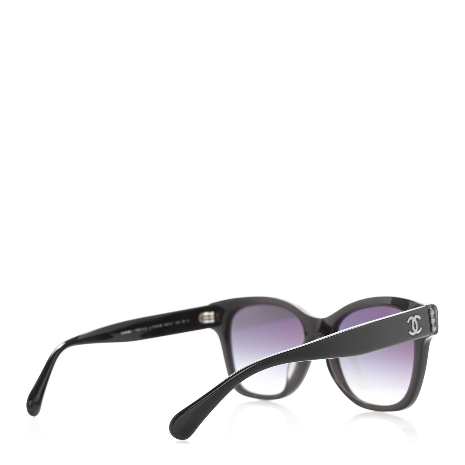 Chanel Acetate Polarized Pearl CC Square Sunglasses 5482-H-A Black 4 of 8