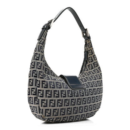 Fendi Zucchino Hobo Navy 3 of 10