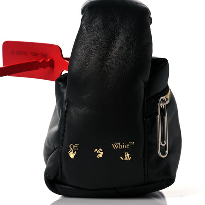 Off-White Calfskin Puffy Pump Pouch Crossbody Bag Black 10 of 10