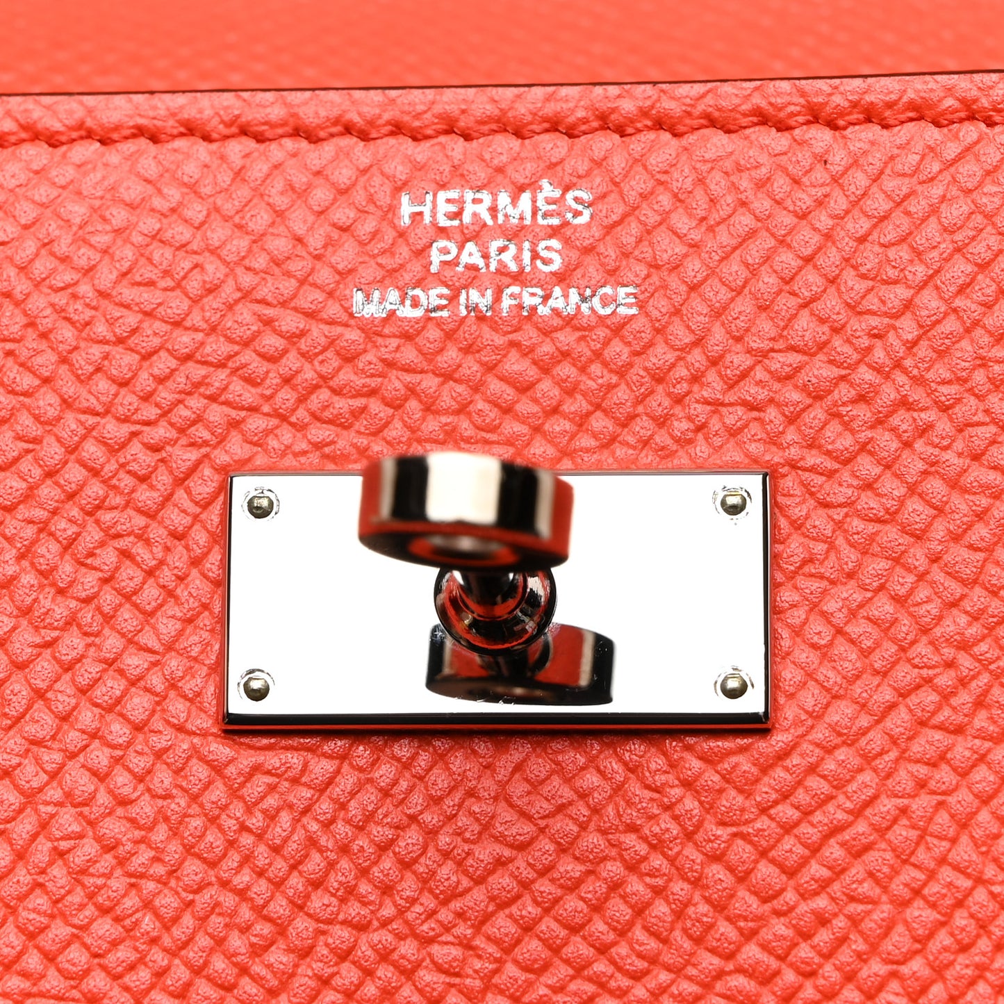 Epsom Kelly Longue Wallet Orange Poppy